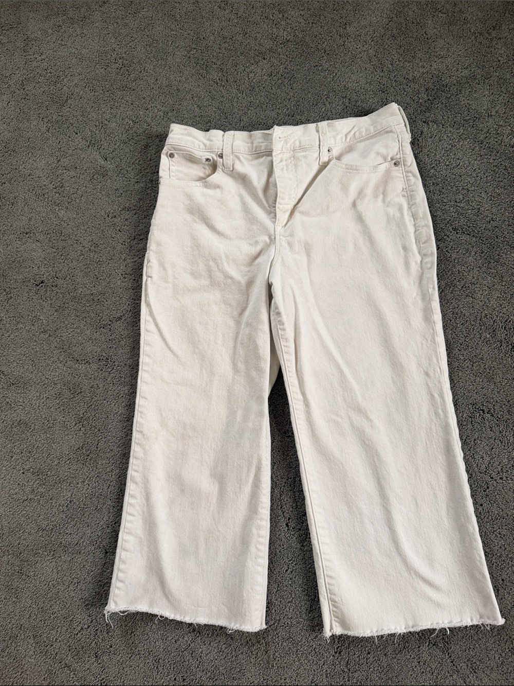J. Crew Women's White Cropped Ankle Jeans